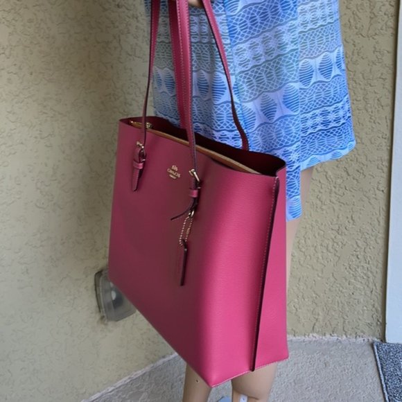 Coach Mollie Tote Gold/Strawberry Haze - Picture 2 of 16